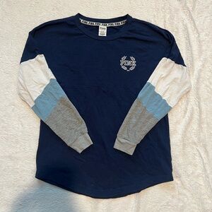 VS PINK Navy/White Logo Sweatshirt